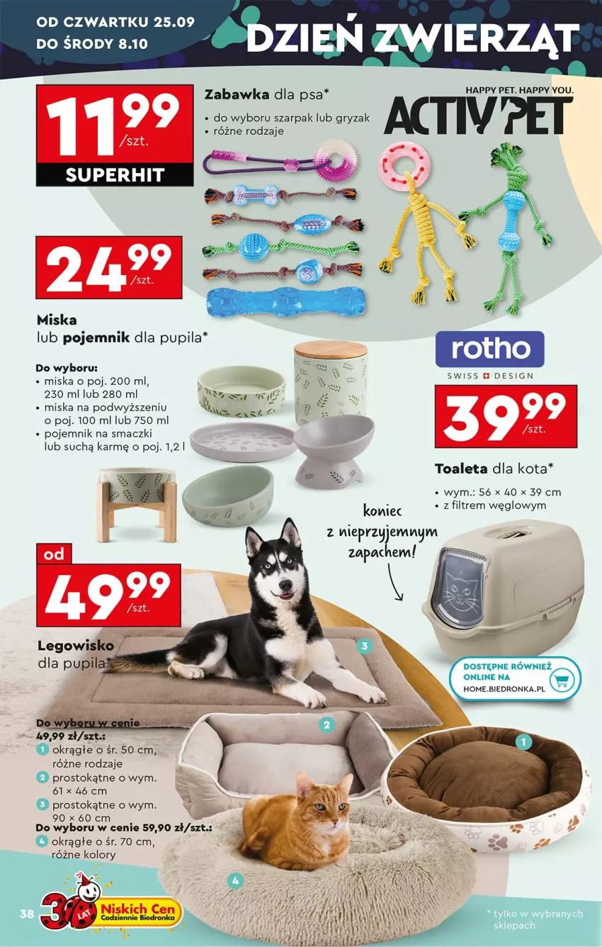 Gazetka promocyjna Biedronka - Okazje Tygodnia - ważna 20.09 do 04.10.2025 - strona 42 - produkty: Gry, LEGO, Legowisko, Miska, Pojemnik, Zabawka
