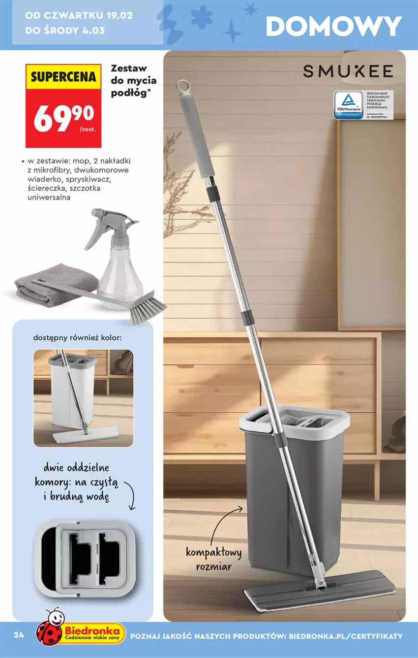 Gazetka promocyjna Biedronka - Okazje Tygodnia - ważna 14.02 do 28.02.2026 - strona 24 - produkty: Fa, Mop, Szczotka