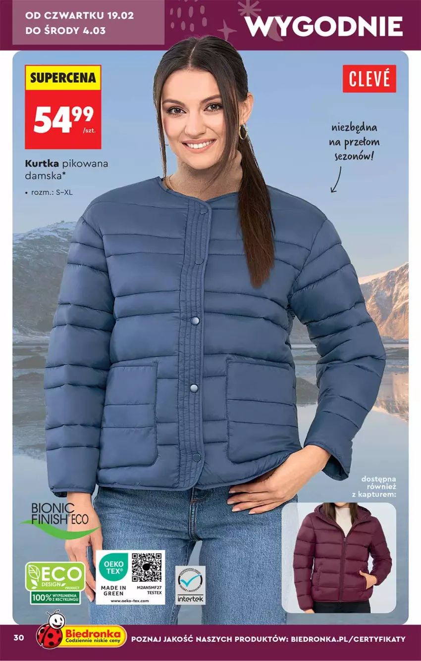 Gazetka promocyjna Biedronka - Okazje Tygodnia - ważna 14.02 do 28.02.2026 - strona 30 - produkty: Fa, Kurtka