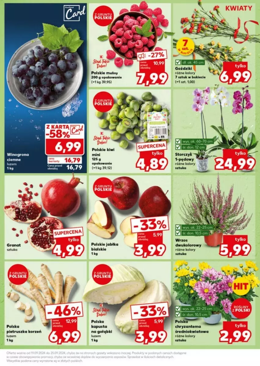 Gazetka promocyjna Kaufland - ważna 23.09 do 25.09.2024 - strona 3 - produkty: Fa, Jabłka, Kiwi, Maliny