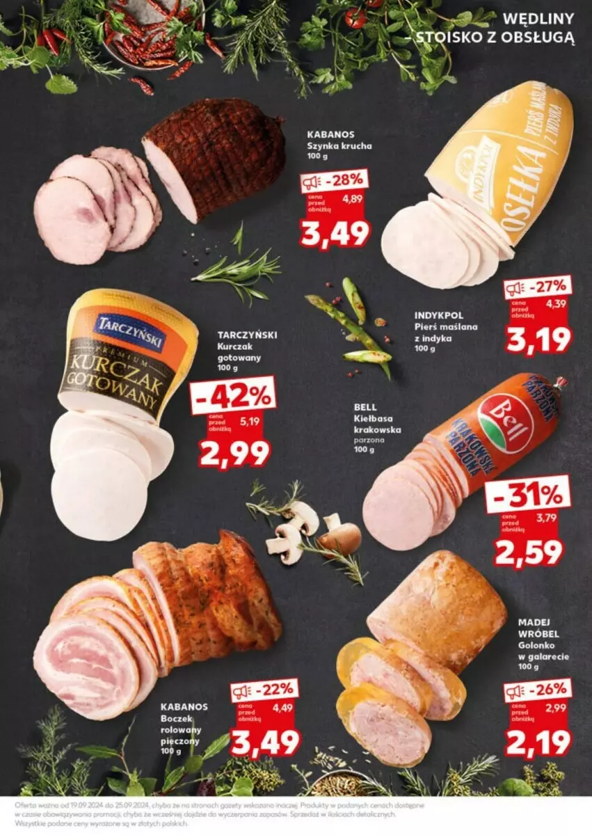 Gazetka promocyjna Kaufland - ważna 23.09 do 25.09.2024 - strona 9 - produkty: Boczek, Kabanos, Szynka, Tarczyński