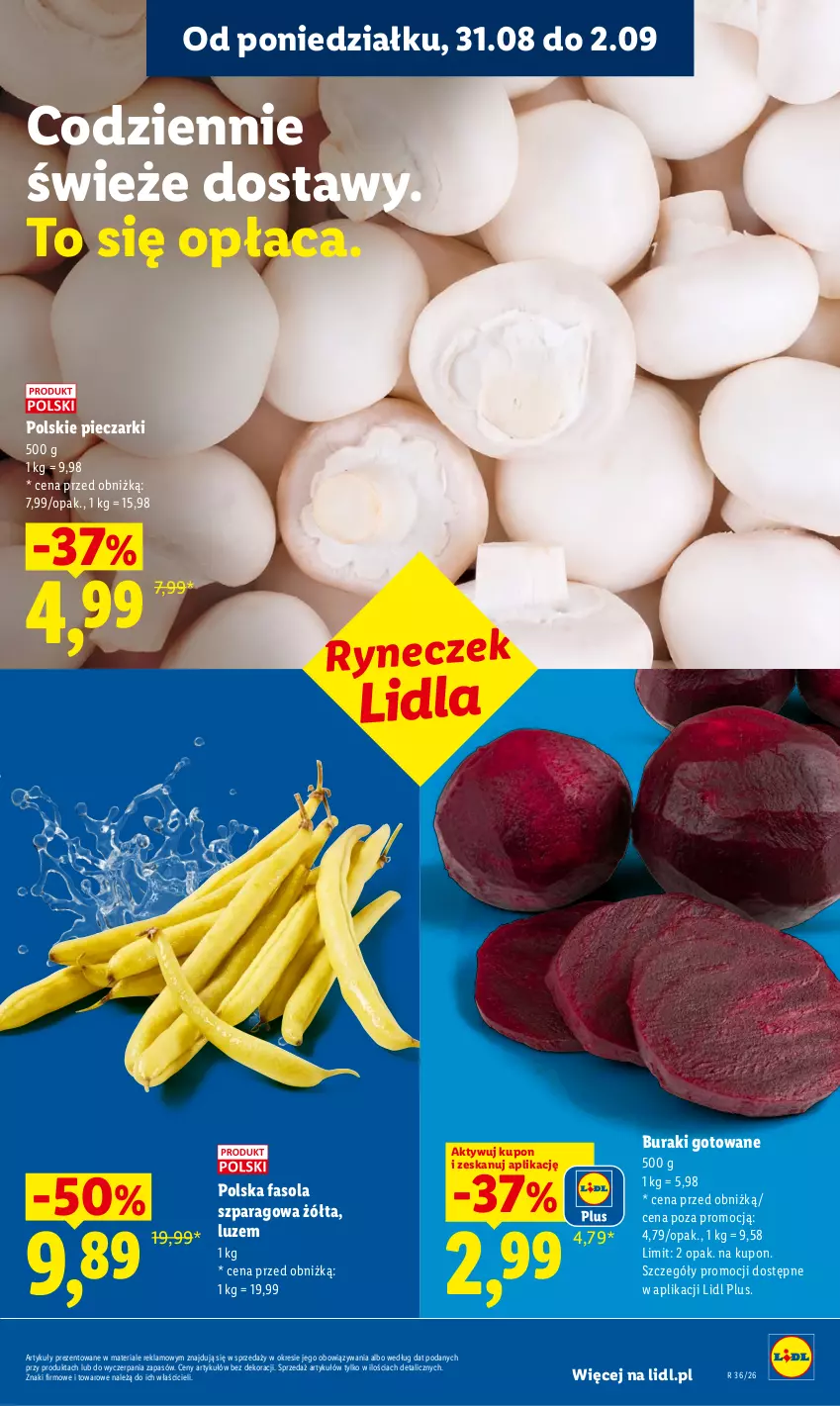 Gazetka promocyjna Lidl - Gazetka ważna od 31.08 do 2.09 - ważna 31.08 do 02.09.2026 - strona 35 - produkty: Buraki, Fa, Fasola, Fasola szparagowa, Piec