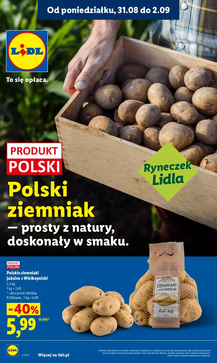 Gazetka promocyjna Lidl - Gazetka ważna od 31.08 do 2.09 - ważna 31.08 do 02.09.2026 - strona 36 - produkty: Ziemniaki