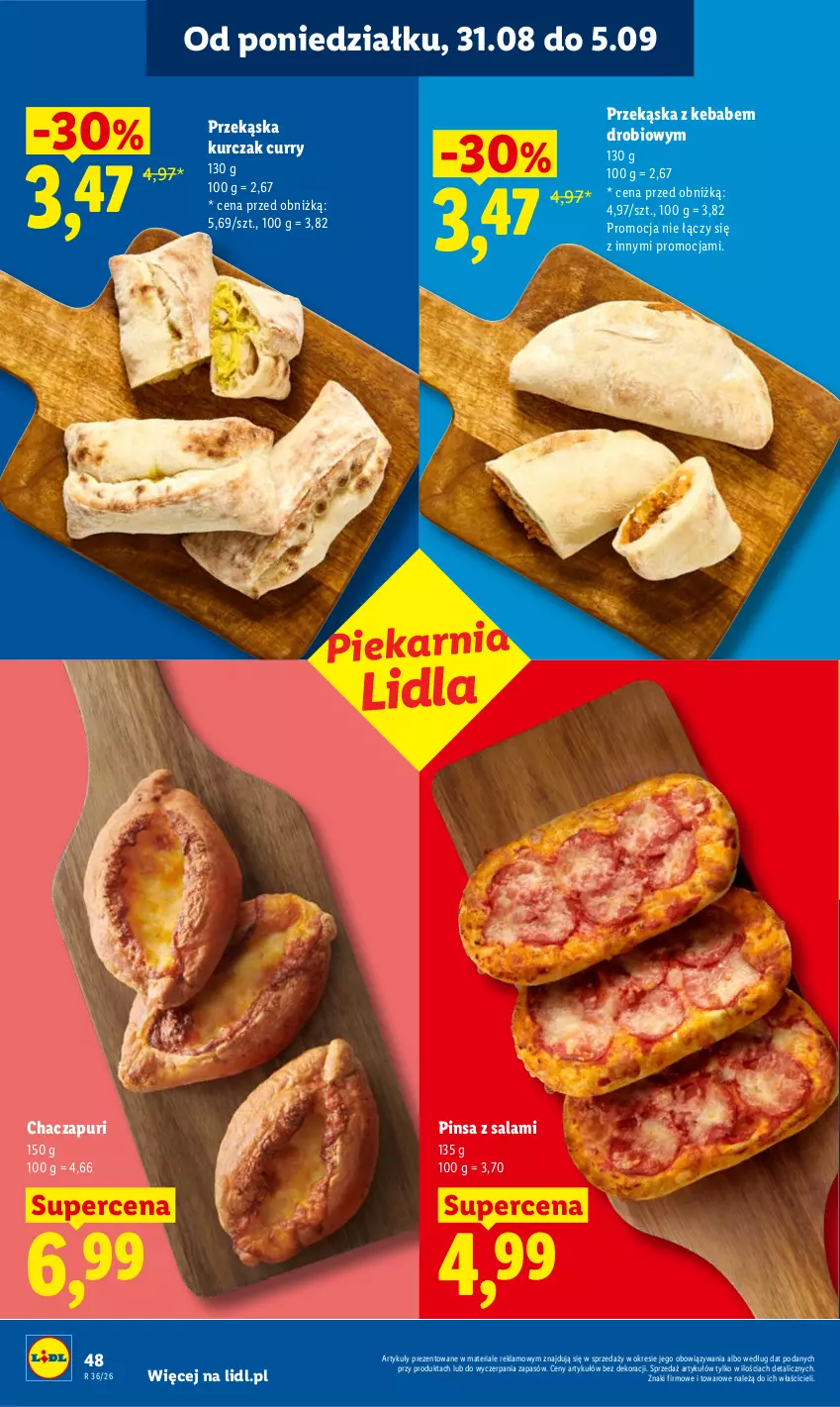 Gazetka promocyjna Lidl - Gazetka ważna od 31.08 do 2.09 - ważna 31.08 do 02.09.2026 - strona 48 - produkty: Kebab, Kurczak, Pur, Salami
