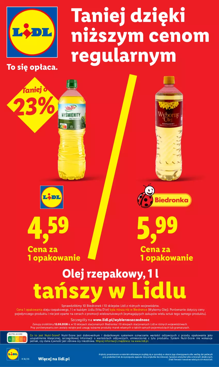 Gazetka promocyjna Lidl - Gazetka ważna od 31.08 do 2.09 - ważna 31.08 do 02.09.2026 - strona 6 - produkty: Gra, Olej, Olej rzepakowy, Por, Rama