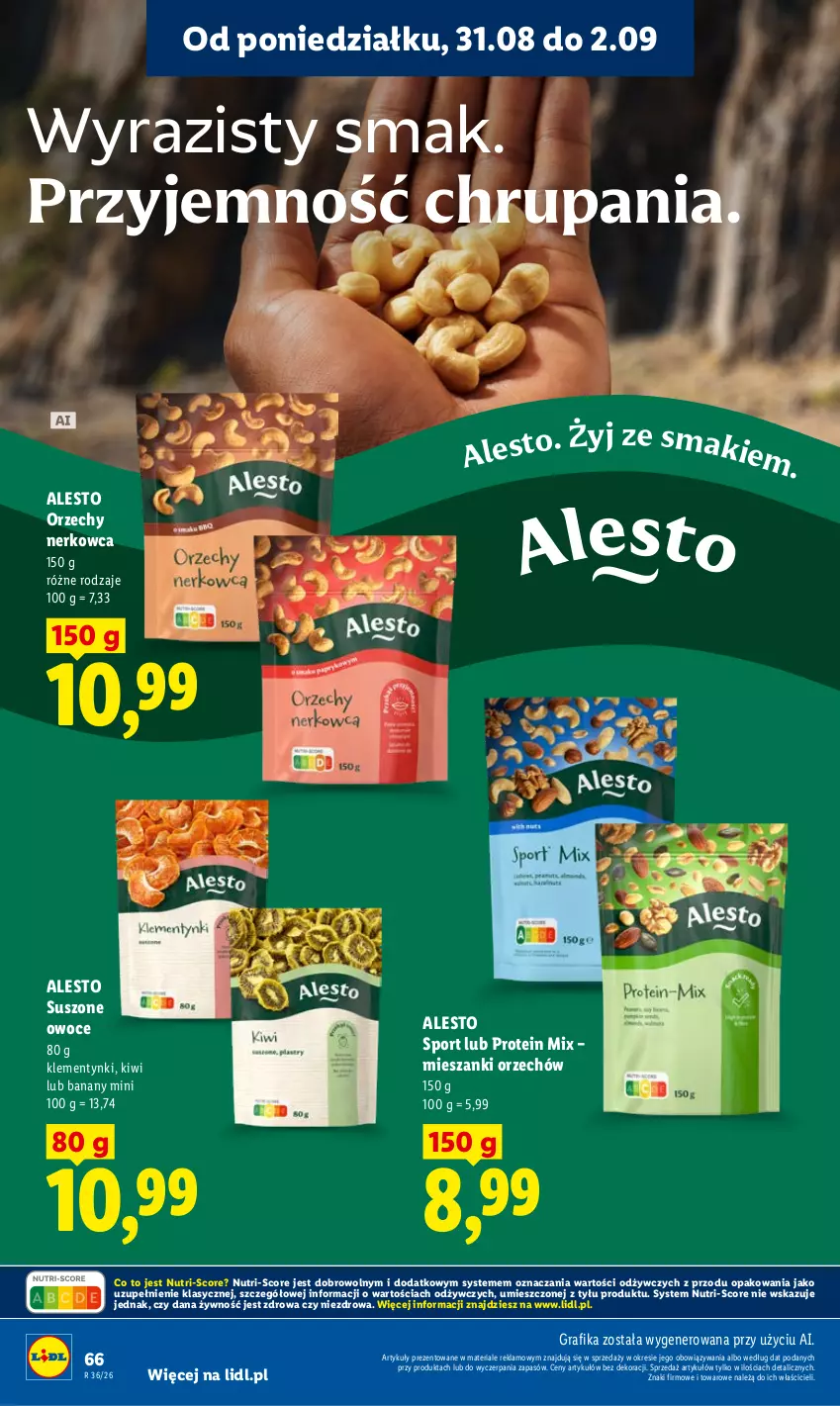 Gazetka promocyjna Lidl - Gazetka ważna od 31.08 do 2.09 - ważna 31.08 do 02.09.2026 - strona 66 - produkty: Banany, Gra, Grafika, Kiwi, Klementynki, Owoce, Por, Sport