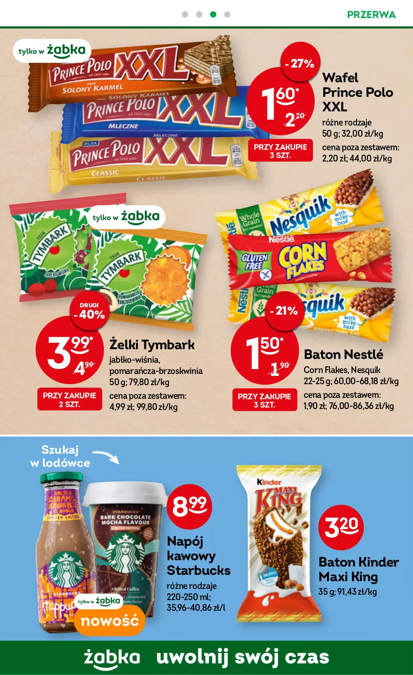 Gazetka promocyjna Żabka - ważna 15.02 do 21.02.2023 - strona 28 - produkty: Baton, Corn flakes, Kinder, Napój, Nesquik, Nestlé, Prince Polo, Tymbark