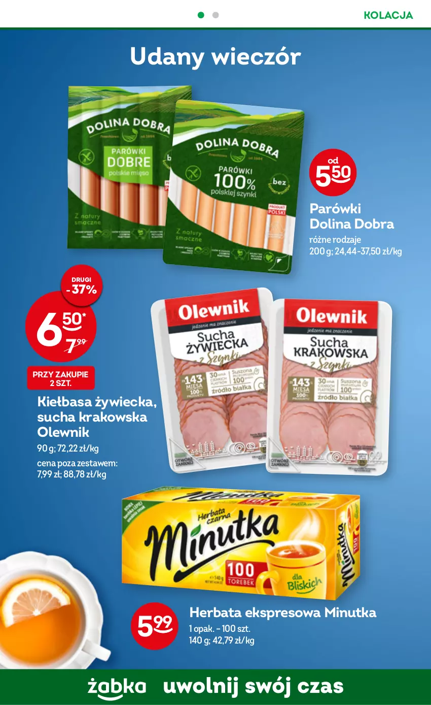 Gazetka promocyjna Żabka - ważna 15.02 do 21.02.2023 - strona 40 - produkty: Herbata, Kiełbasa, Olewnik, Parówki