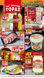 Gazetka promocyjna Topaz - Gazetka - Gazetka - ważna od 24.12 do 24.12.2022 - strona 1 - produkty: Majonez, Coca-Cola, Schab wieprzowy, Fanta, Waga, Sprite, Napój, Oleo, Miecz, Fa