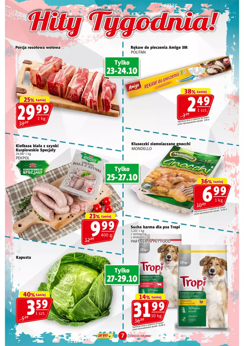 Gazetka promocyjna Prim Market - ważna 23.10 do 29.10.2025 - strona 7 - produkty: Kiełbasa, Kiełbasa biała, Pekpol, Piec, Rękaw do pieczenia, Sucha karma