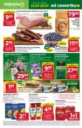 Gazetka promocyjna Stokrotka - Market - Gazetka - ważna od 29.07 do 29.07.2026 - strona 1 - produkty: Piwa, Piwo, Lubella, Makaron, Kiełbasa wiejska, Warzywa, Sos, Gra, Kawa ziarnista, Bell, Kawa mielona, Kawa, Jacobs Krönung, Warka, Optima, Schab wieprzowy, Mleczko, Farm Milk, Spaghetti, Bukiet, Lavazza, Owoce, Bella, Jacobs, Masło, Kiełbasa, Mięso, Fa