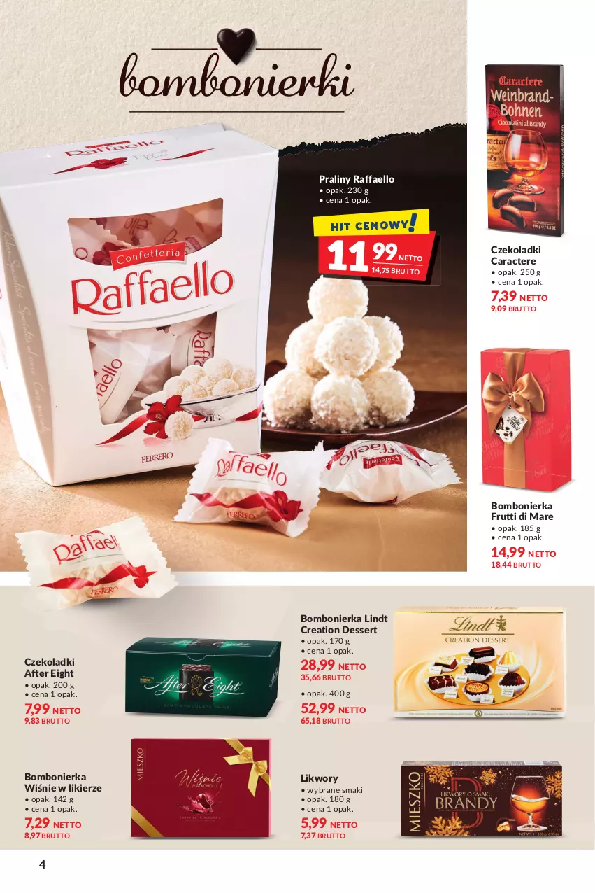 Gazetka promocyjna Makro - [Oferta specjalna] Czekolada - ważna 02.11 do 15.11.2021 - strona 4 - produkty: Fa, Likier, Lindt, Praliny, Raffaello, Ser