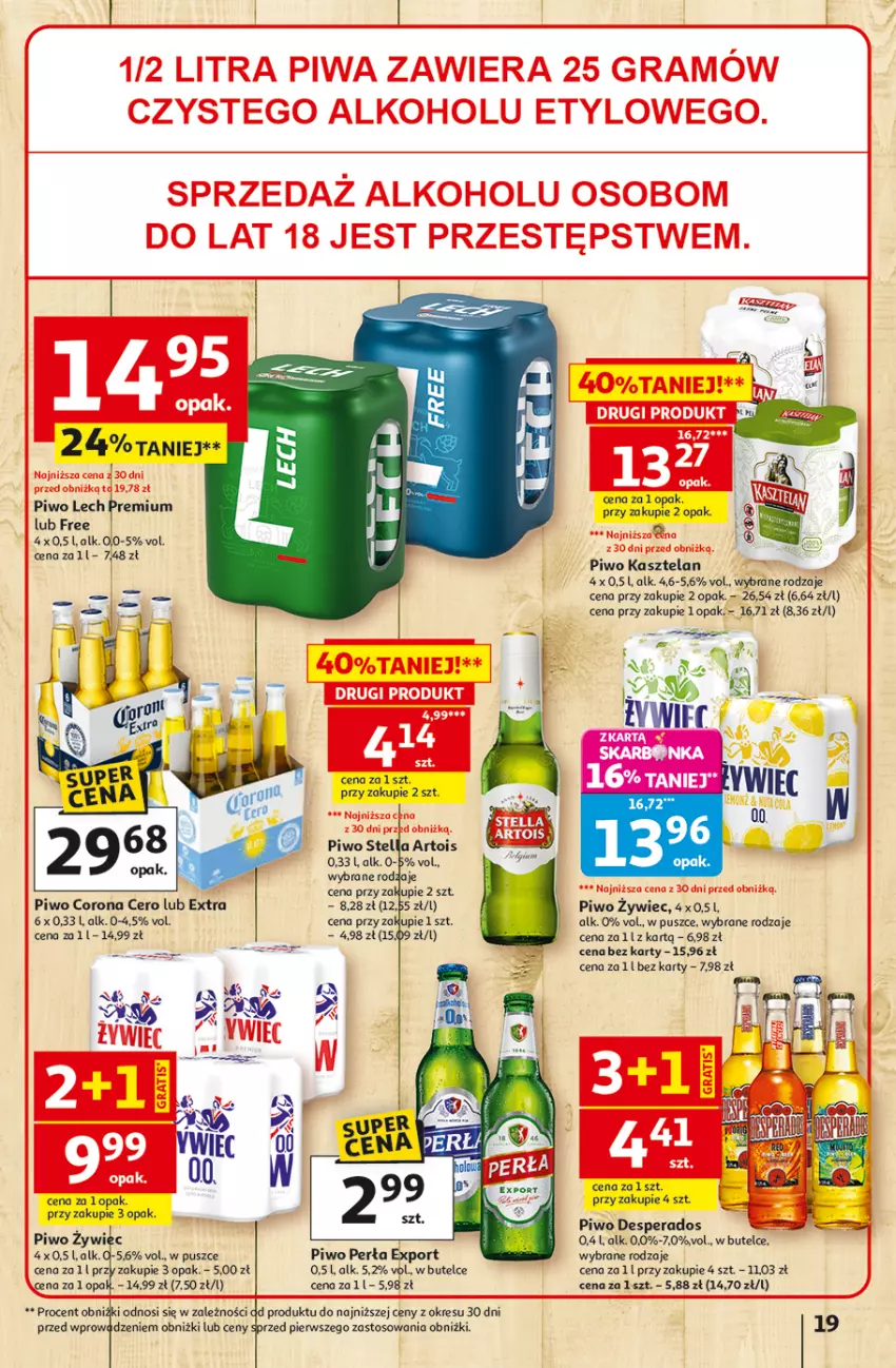 Gazetka promocyjna Auchan - 30 Lat Hipermarket - ważna 29.04 do 06.05.2026 - strona 19 - produkty: Desperados, Gra, Kasztelan, Lech Premium, Perła, Piwa, Piwo, Por