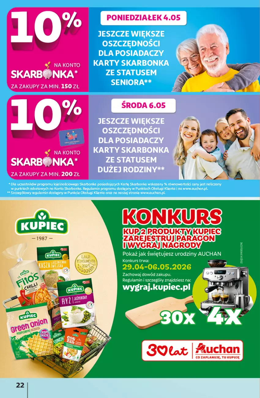Gazetka promocyjna Auchan - 30 Lat Hipermarket - ważna 29.04 do 06.05.2026 - strona 22 - produkty: Gra, Kupiec, Piec