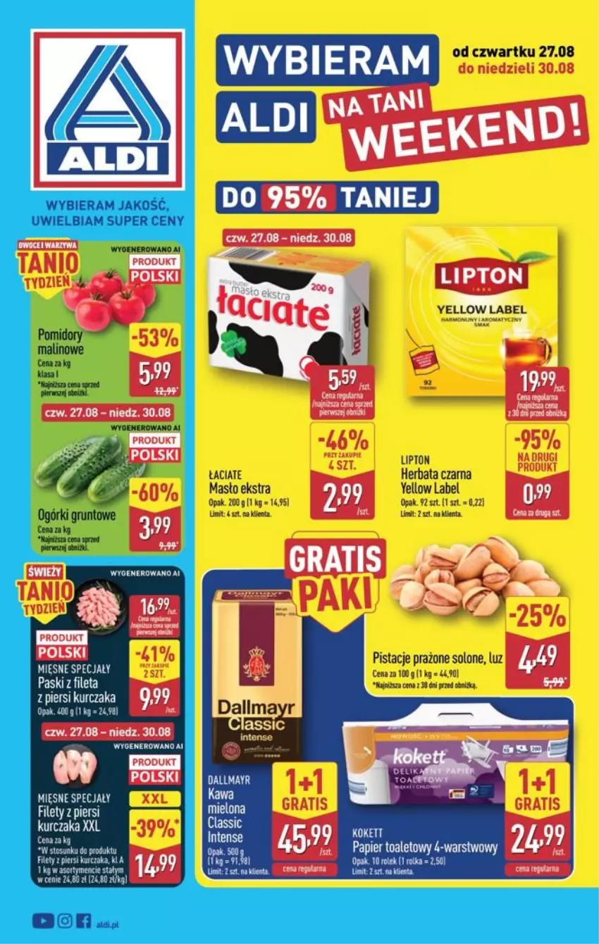 Gazetka promocyjna Aldi - Oferta weekendowa - ważna 27.08 do 30.08.2026 - strona 1 - produkty: Kurczak, Mięsne specjały