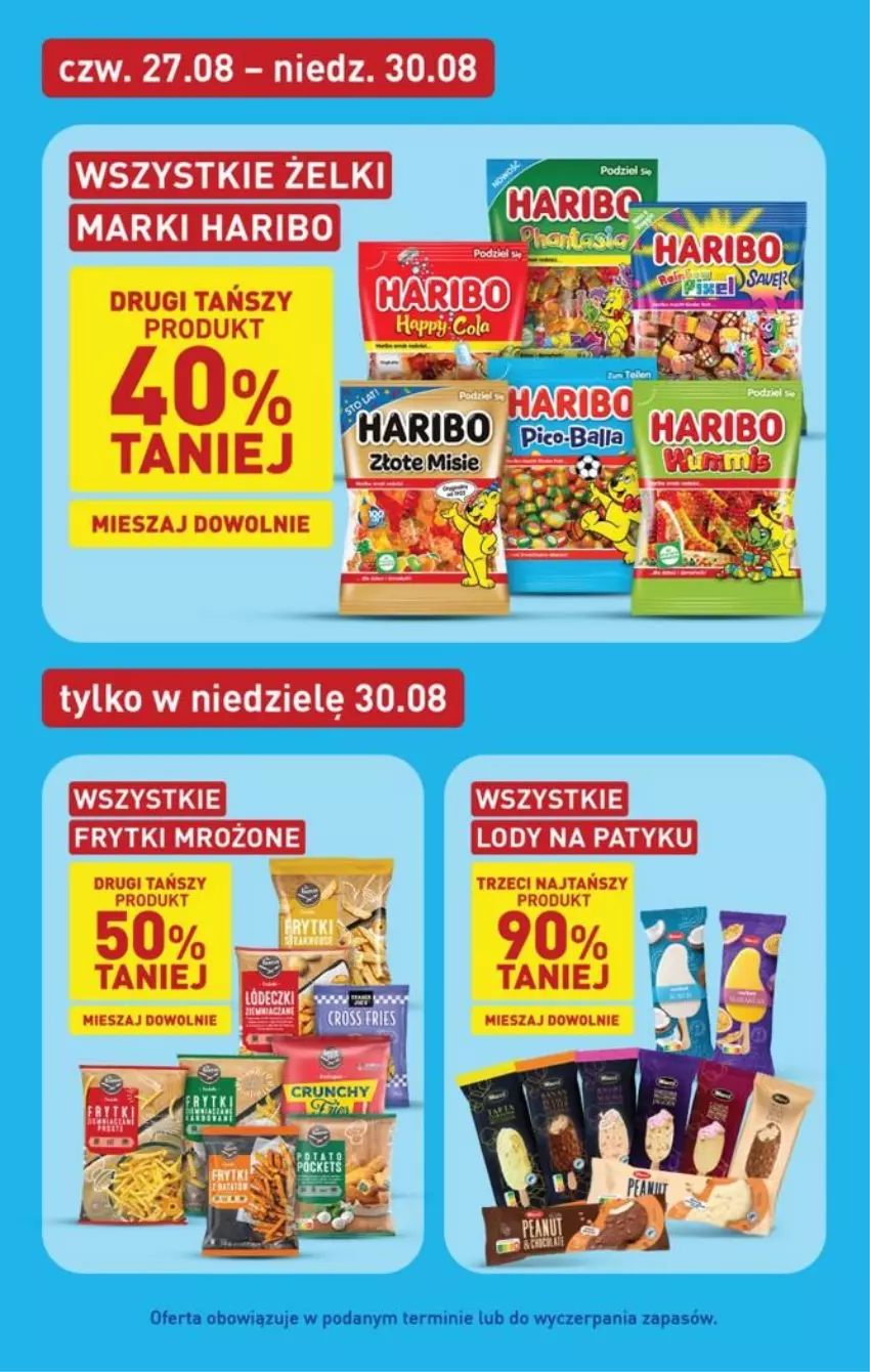 Gazetka promocyjna Aldi - Oferta weekendowa - ważna 27.08 do 30.08.2026 - strona 10 - produkty: Frytki, Haribo, Lody