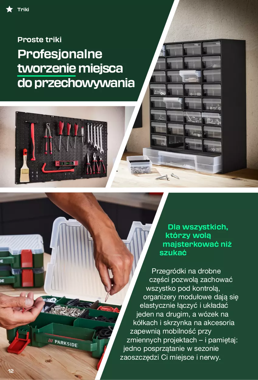 Gazetka promocyjna Lidl - Magazyn PARKSIDE - ważna 31.08 do 11.10.2025 - strona 12 - produkty: Mięta, Mobil, Organizer, Sprzątanie, Wózek