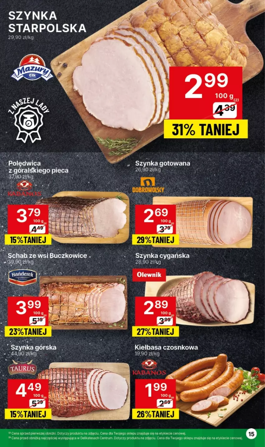 Gazetka promocyjna Delikatesy Centrum - NOWA GAZETKA Delikatesy Centrum od 4 marca! 4-10.03.2024 - ważna 04.03 do 10.03.2024 - strona 15 - produkty: Kiełbasa, Olewnik, Rum, Szynka