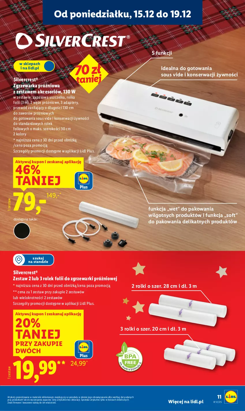 Gazetka promocyjna Lidl - GAZETKA - ważna 15.12 do 21.12.2025 - strona 15 - produkty: LG, Przewód, Rolki, Ser, Silvercrest, Warka