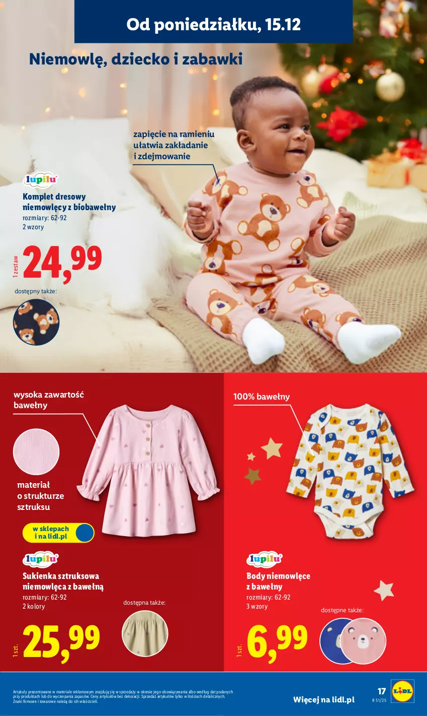 Gazetka promocyjna Lidl - GAZETKA - ważna 15.12 do 21.12.2025 - strona 21 - produkty: Body, Dres, Sok, Sukienka