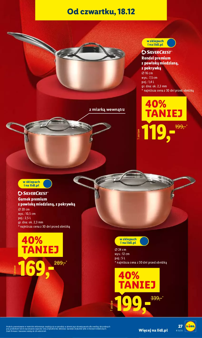 Gazetka promocyjna Lidl - GAZETKA - ważna 15.12 do 21.12.2025 - strona 33 - produkty: Garnek, Rondel