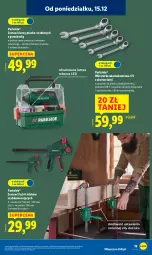 Gazetka promocyjna Lidl - GAZETKA - Gazetka - ważna od 21.12 do 21.12.2025 - strona 25 - produkty: Parkside, Lampa robocza LED, Przewód, Organizer, Tarka, Wkręt, Wkrętarka, Zestaw kluczy, Lampa, Akumulator