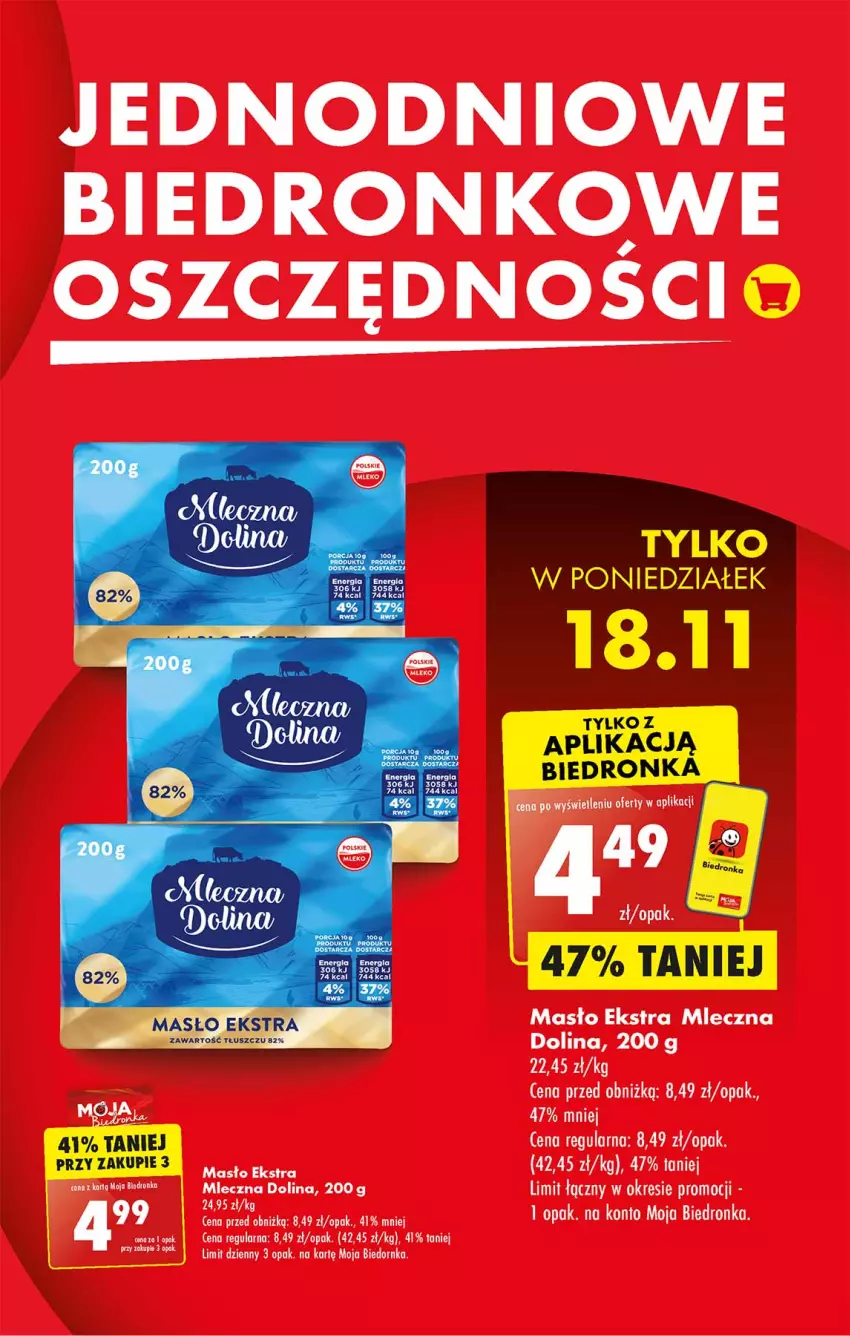 Gazetka promocyjna Biedronka - Od Poniedziałku - ważna 18.11 do 23.11.2024 - strona 3 - produkty: Masło