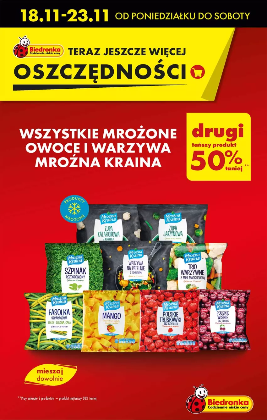 Gazetka promocyjna Biedronka - Od Poniedziałku - ważna 18.11 do 23.11.2024 - strona 9 - produkty: Mrożone owoce i warzywa, Owoce, Tera, Warzywa