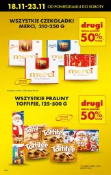 Gazetka promocyjna Biedronka - Od Poniedziałku - Gazetka - ważna od 23.11 do 23.11.2024 - strona 10 - produkty: Praliny, Toffifee, Merci