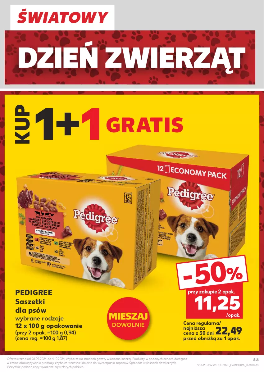 Gazetka promocyjna Kaufland - Gazetka tygodnia - ważna 26.09 do 02.10.2024 - strona 33 - produkty: Gra, Pedigree