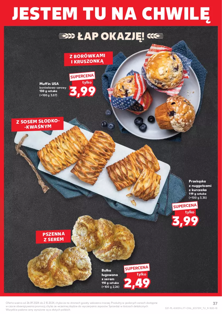 Gazetka promocyjna Kaufland - Gazetka tygodnia - ważna 26.09 do 02.10.2024 - strona 37 - produkty: Borówka, Bułka, Kurczak, Ser, Sos