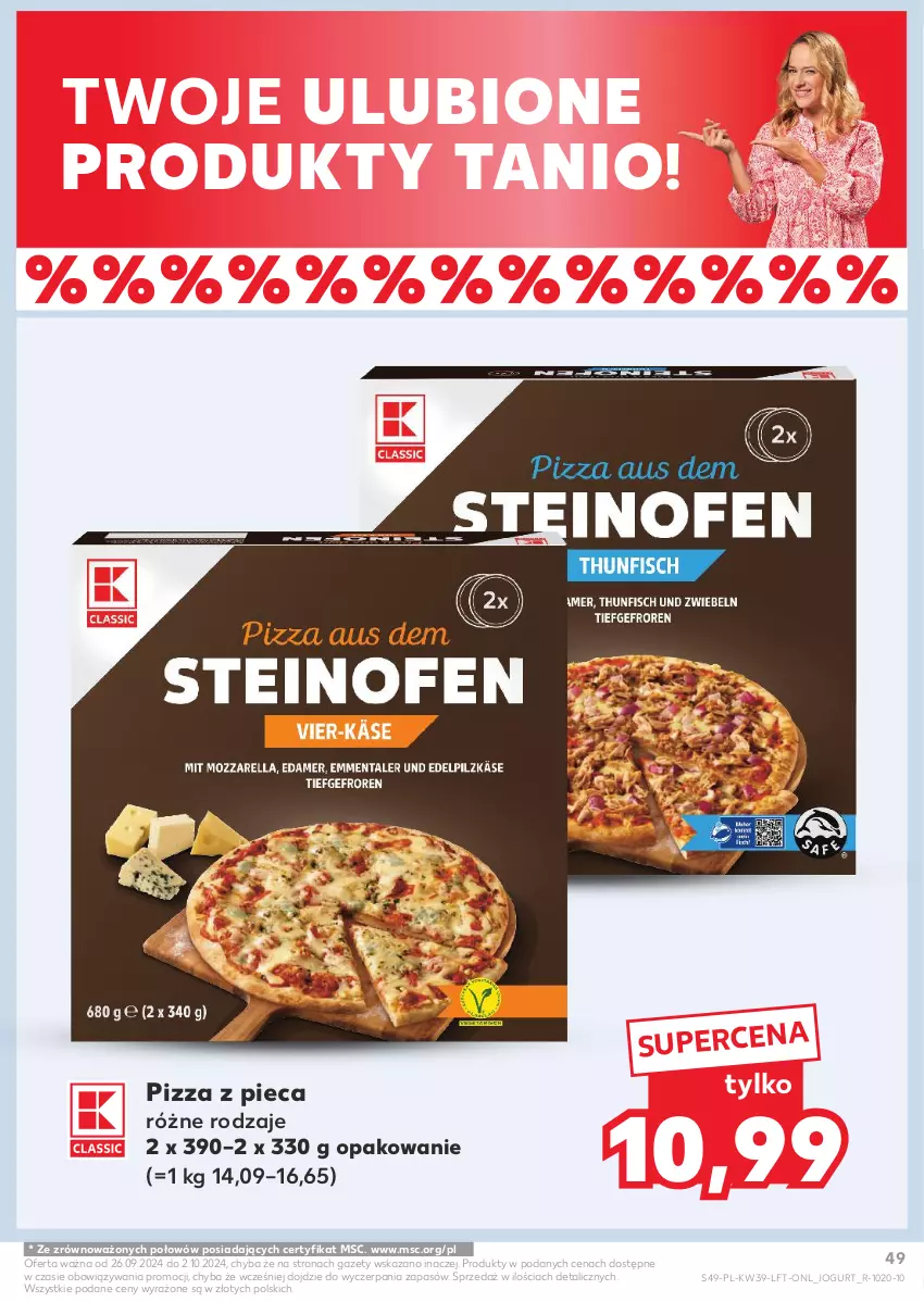 Gazetka promocyjna Kaufland - Gazetka tygodnia - ważna 26.09 do 02.10.2024 - strona 49 - produkty: Jogurt, Piec, Pizza