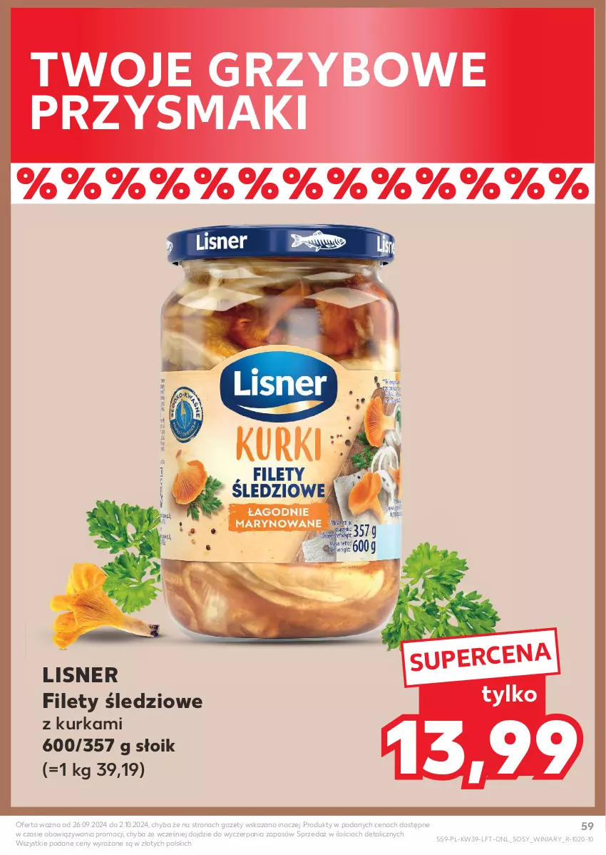 Gazetka promocyjna Kaufland - Gazetka tygodnia - ważna 26.09 do 02.10.2024 - strona 59 - produkty: Lisner, Przysmaki, Sos, Winiary