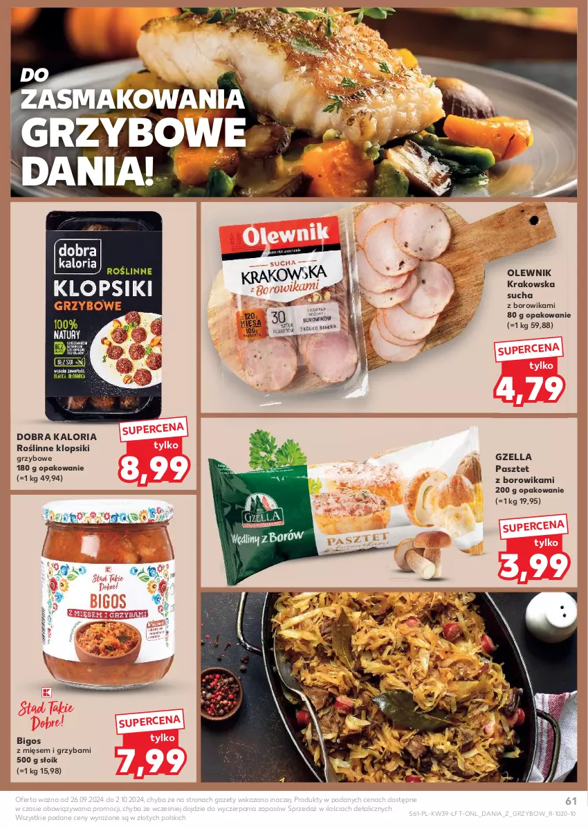 Gazetka promocyjna Kaufland - Gazetka tygodnia - ważna 26.09 do 02.10.2024 - strona 61 - produkty: Bigos, Klopsiki, Olewnik, Pasztet