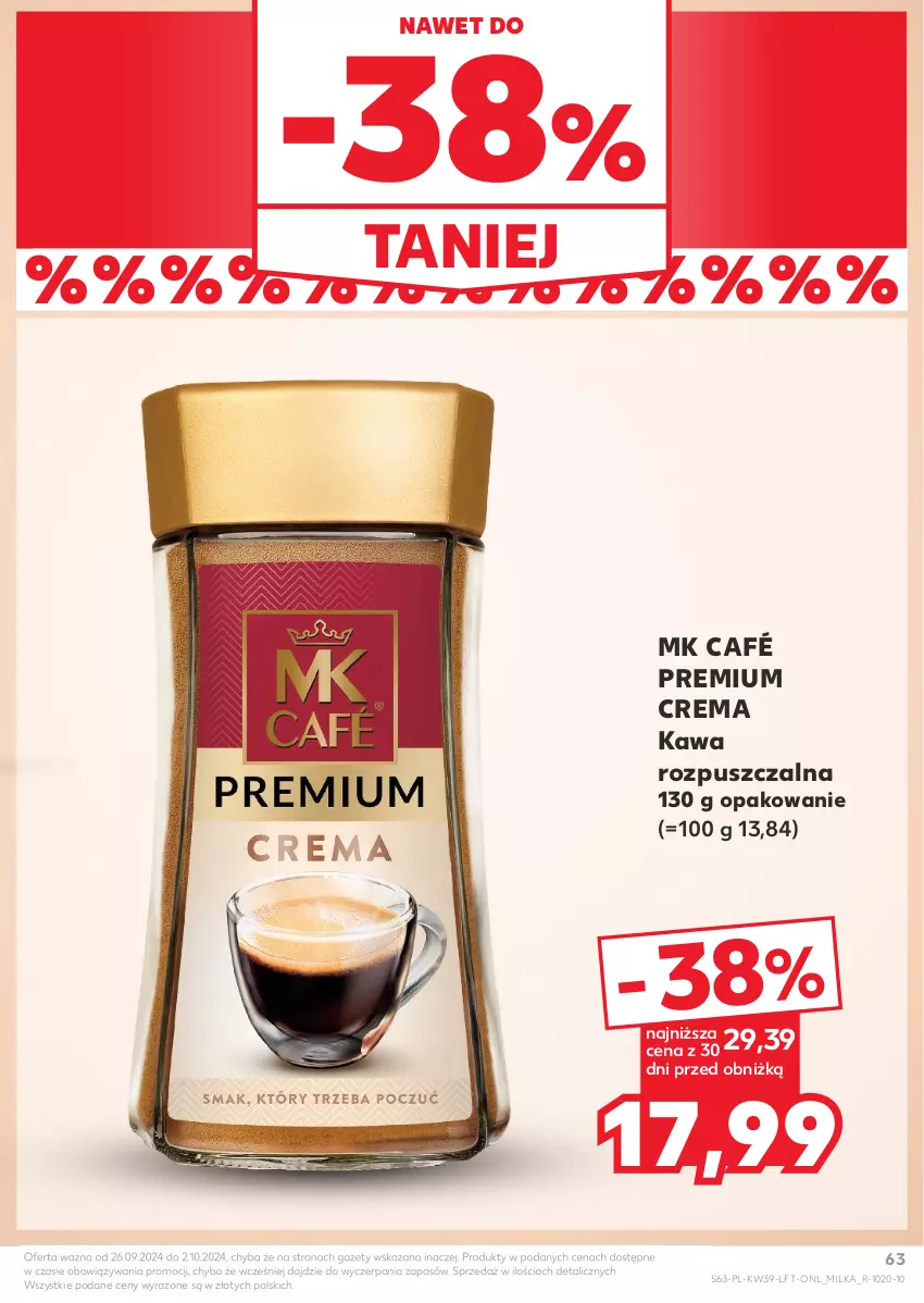 Gazetka promocyjna Kaufland - Gazetka tygodnia - ważna 26.09 do 02.10.2024 - strona 63 - produkty: Kawa, Kawa rozpuszczalna, Milka