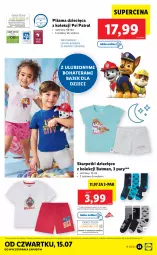 Gazetka promocyjna Lidl - GAZETKA - Gazetka - ważna od 17.07 do 17.07.2021 - strona 23 - produkty: Karp, Skarpetki, Tera, Dzieci, Psi Patrol, Piżama