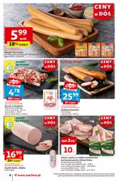 Gazetka promocyjna Auchan - Gazetka CENY W DÓŁ Supermarket Auchan - Gazetka - ważna od 19.06 do 19.06.2024 - strona 6 - produkty: Ser, Kiełbasa krakowska, Szynka, Tarczyński, Boczek, Szynka biała, Kiełbasa