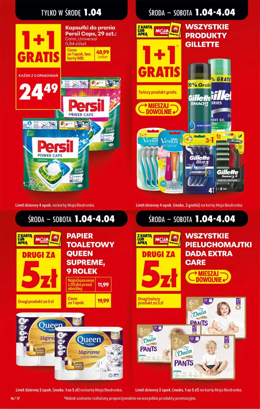 Gazetka promocyjna Biedronka - Od Środy - ważna 01.04 do 02.04.2026 - strona 16 - produkty: Dada, Gra, Kapsułki do prania, Papier, Por