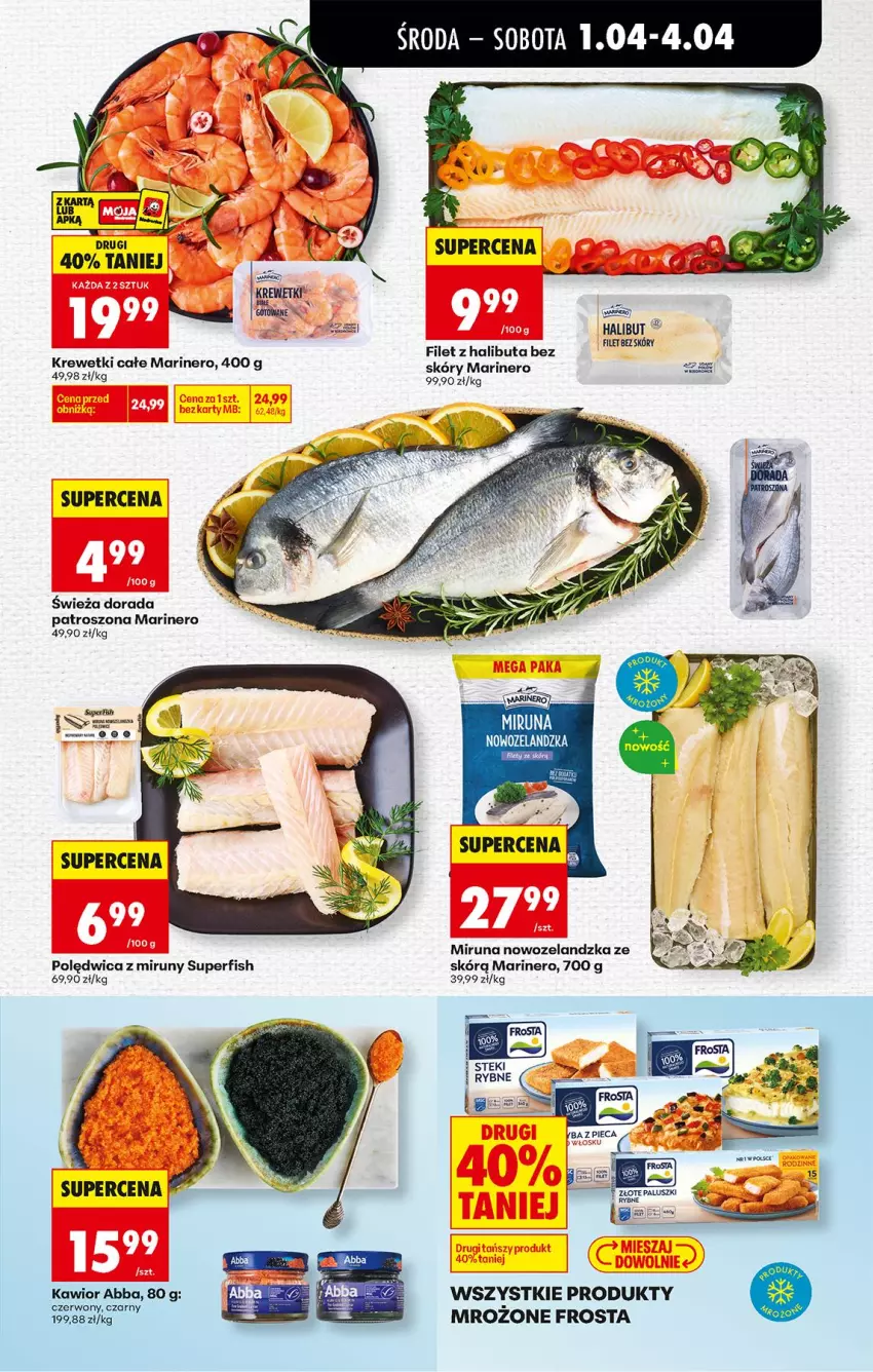 Gazetka promocyjna Biedronka - Od Środy - ważna 01.04 do 02.04.2026 - strona 33 - produkty: Frosta, Halibut, Kawior, Krewetki, Miruna, Polędwica