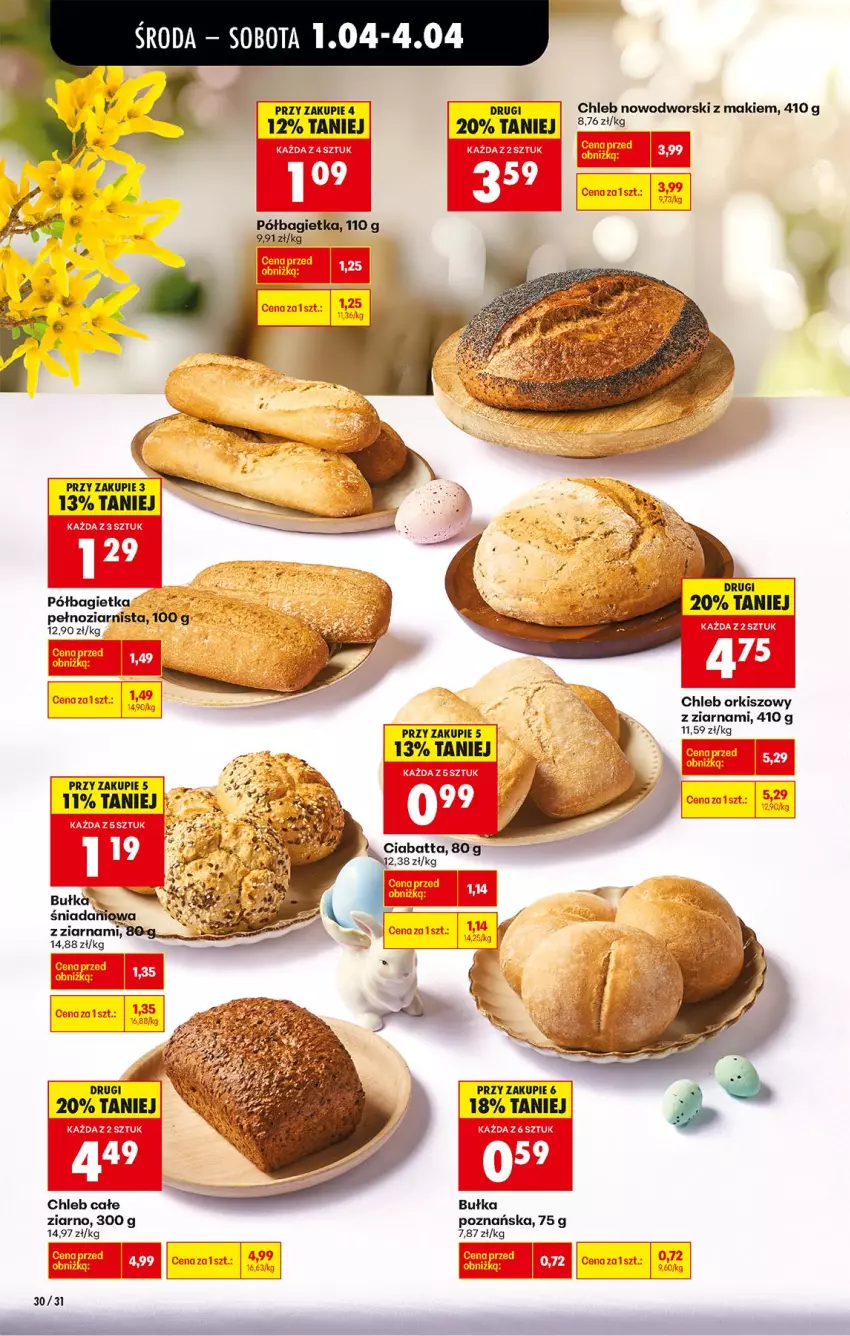 Gazetka promocyjna Biedronka - Od Środy - ważna 01.04 do 02.04.2026 - strona 34 - produkty: Bagietka, Bułka, Chleb, Ciabatta, Fa, Półbagietka, Por