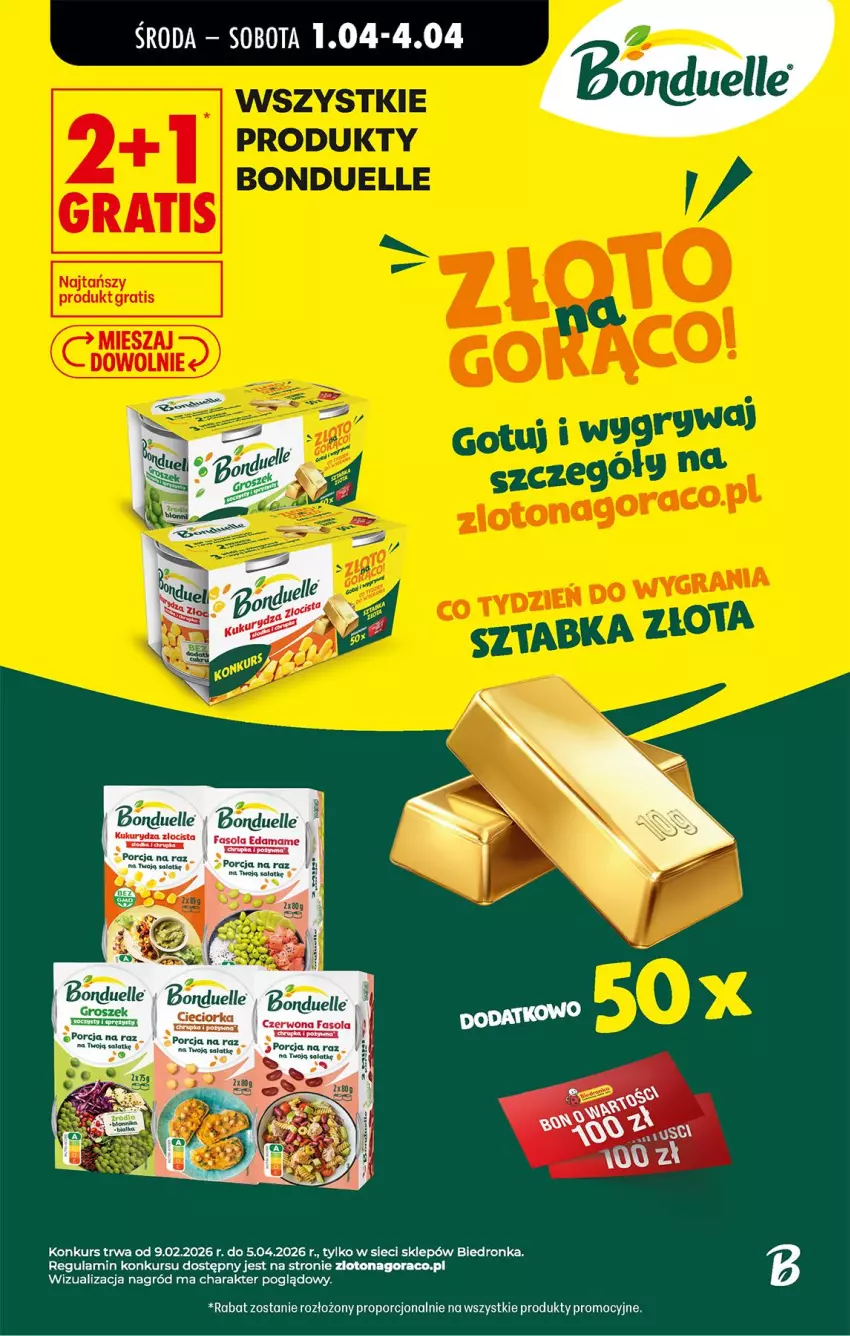 Gazetka promocyjna Biedronka - Od Środy - ważna 01.04 do 02.04.2026 - strona 49 - produkty: Bonduelle, Cieciorka, Edam, Fa, Fasola, Groszek, Kukurydza, Orka, Por, Sałat