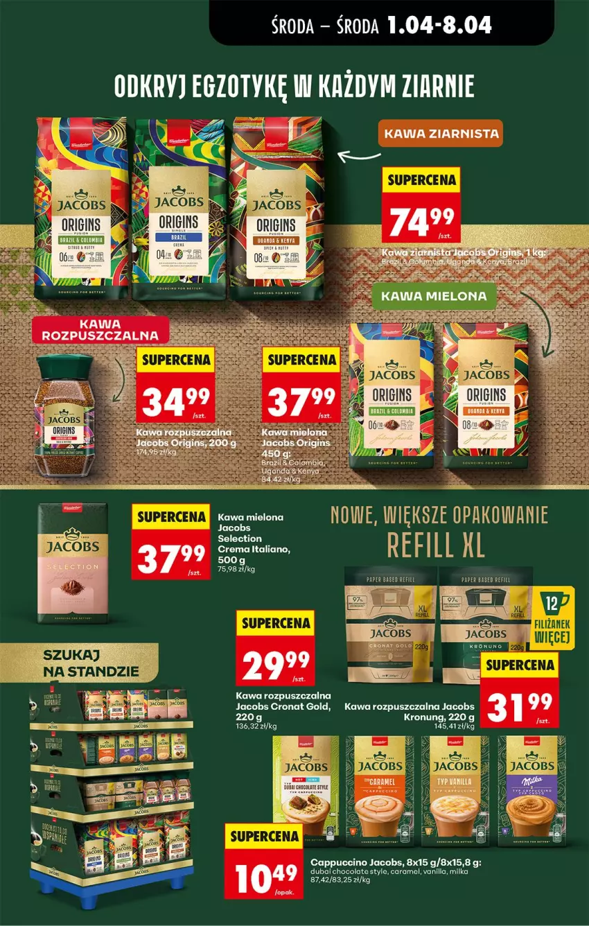 Gazetka promocyjna Biedronka - Od Środy - ważna 01.04 do 02.04.2026 - strona 59 - produkty: Cappuccino, Fa, Gin, Jacobs, Kawa, Kawa rozpuszczalna, Kawa ziarnista, Milka