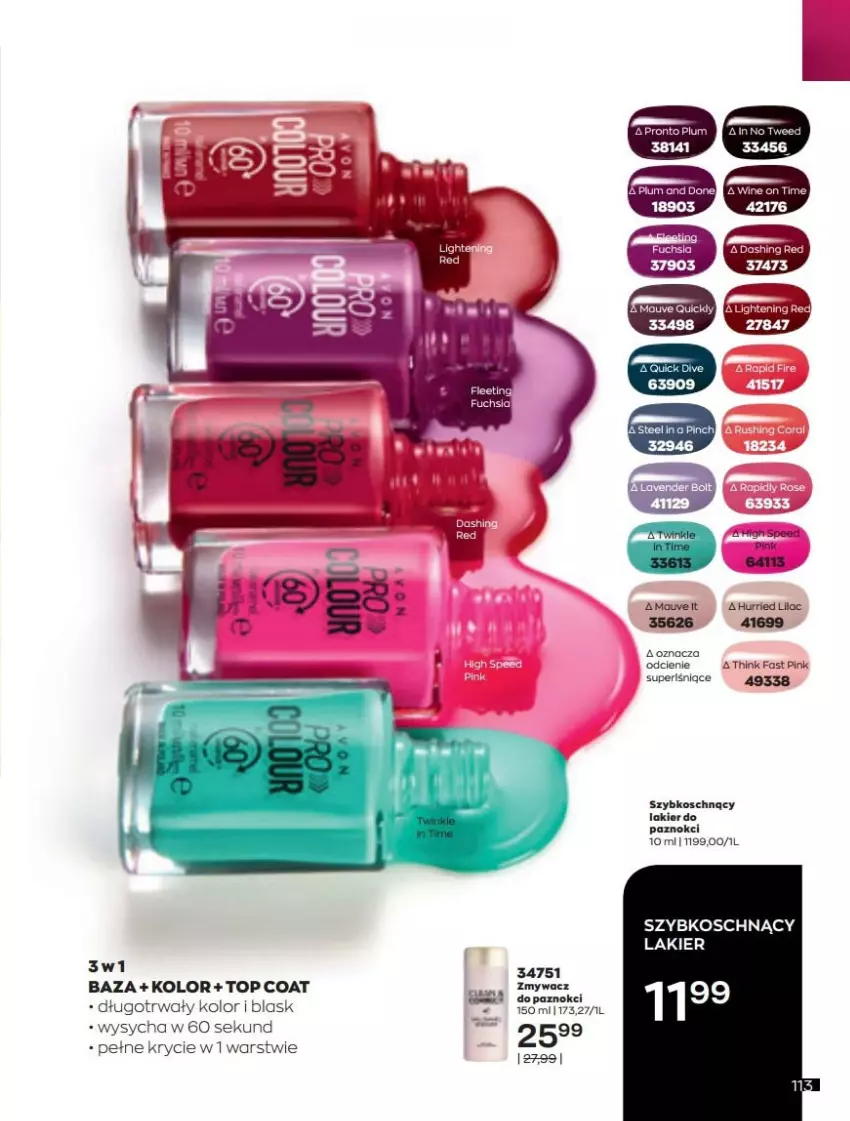 Gazetka promocyjna Avon - Katalog Avon 5/2022 kampania maj - ważna 01.05 do 31.05.2022 - strona 113 - produkty: Fa, Lakier, Lakier do paznokci, Top