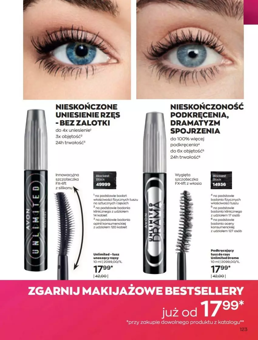 Gazetka promocyjna Avon - Katalog Avon 5/2022 kampania maj - ważna 01.05 do 31.05.2022 - strona 123 - produkty: Fa, Lack, Rama, Szczoteczka, Tusz