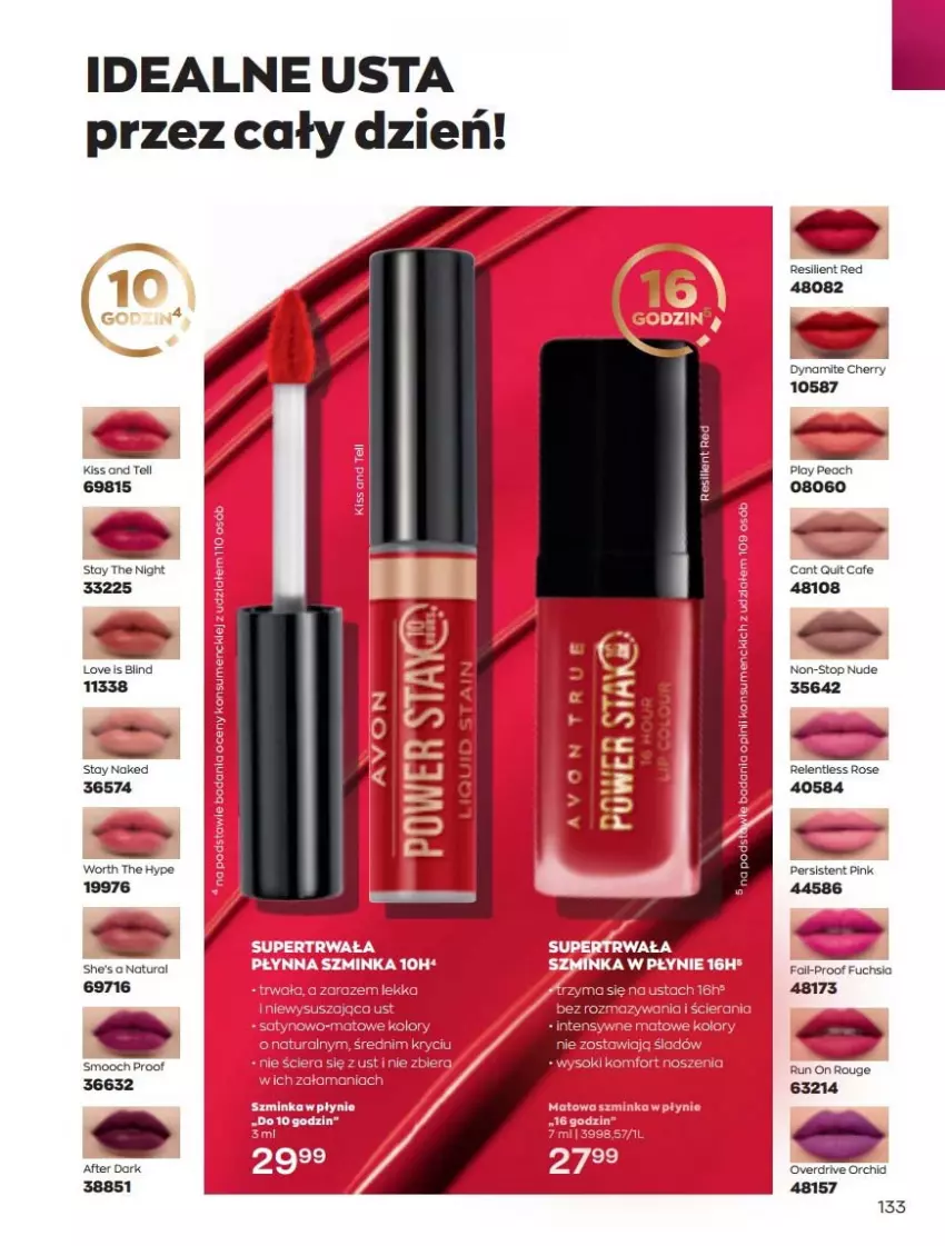 Gazetka promocyjna Avon - Katalog Avon 5/2022 kampania maj - ważna 01.05 do 31.05.2022 - strona 133 - produkty: Fa, Inka, LG, Szminka, Top