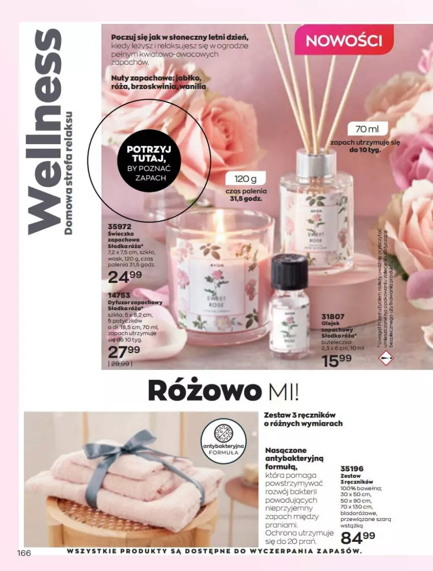 Gazetka promocyjna Avon - Katalog Avon 5/2022 kampania maj - ważna 01.05 do 31.05.2022 - strona 166 - produkty: Dyfuzor zapachowy, Fa, Nuty, Ręcznik, Róża