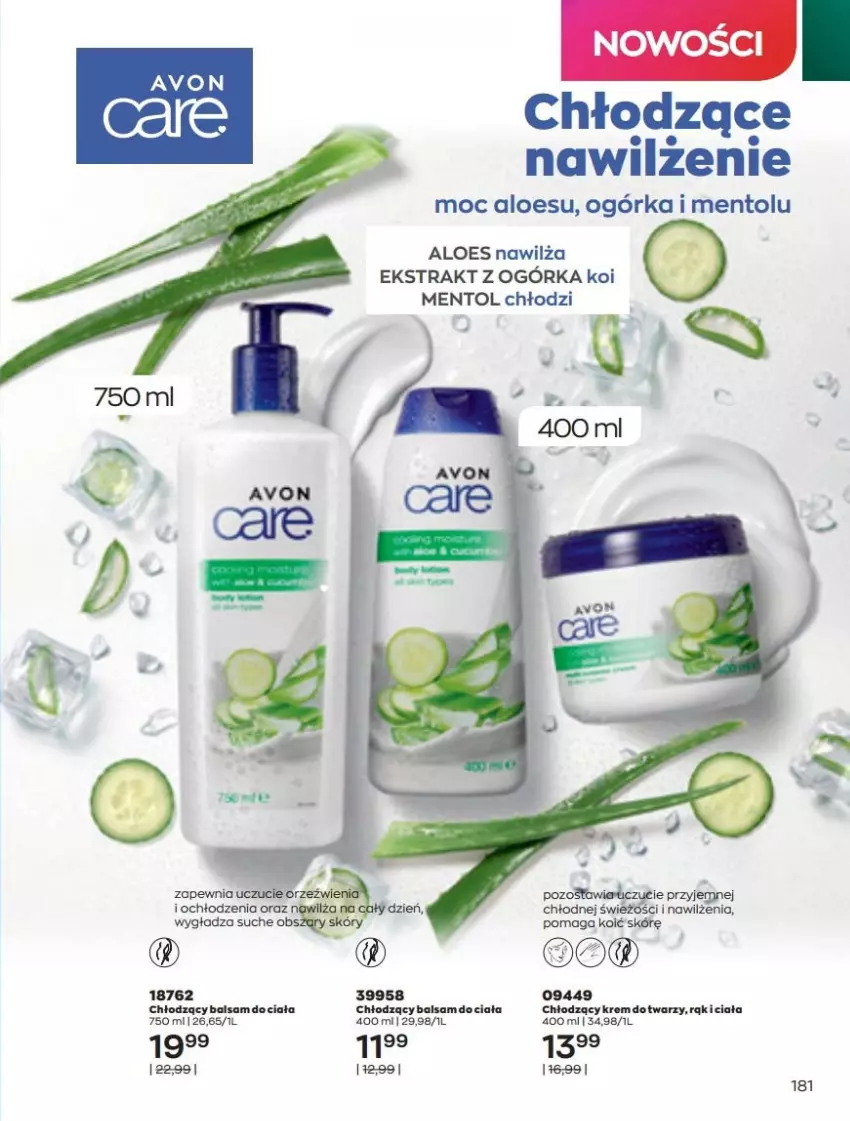 Gazetka promocyjna Avon - Katalog Avon 5/2022 kampania maj - ważna 01.05 do 31.05.2022 - strona 181 - produkty: Balsam do ciała, Fa, Krem do twarzy