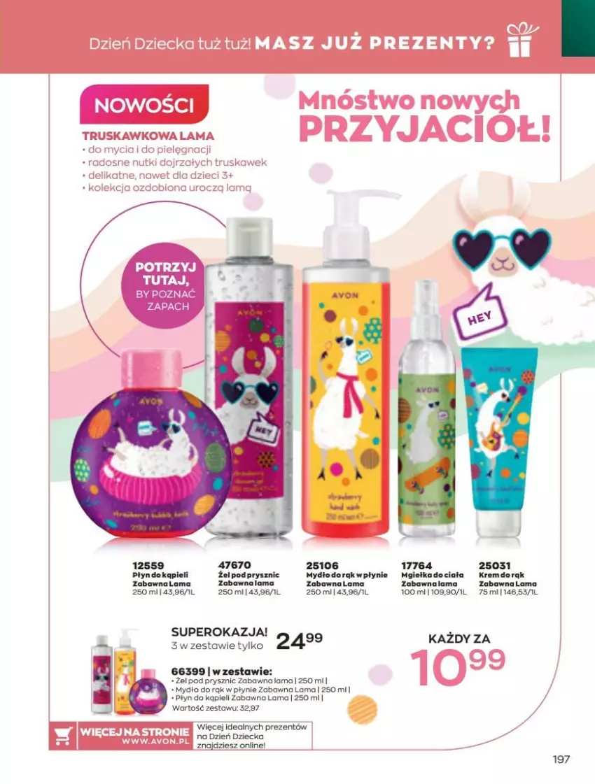 Gazetka promocyjna Avon - Katalog Avon 5/2022 kampania maj - ważna 01.05 do 31.05.2022 - strona 197 - produkty: Dzieci, Fa, Krem do rąk, Mydło, Płyn do kąpieli