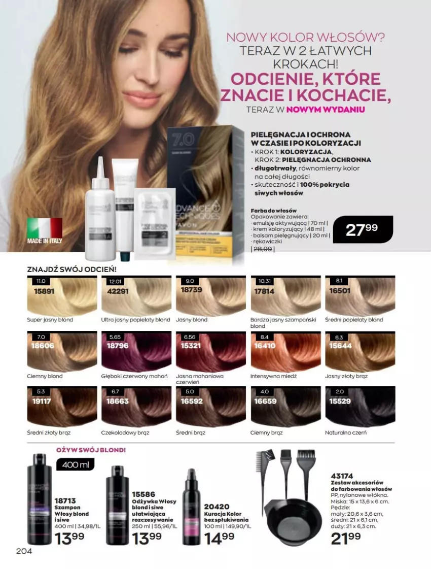 Gazetka promocyjna Avon - Katalog Avon 5/2022 kampania maj - ważna 01.05 do 31.05.2022 - strona 204 - produkty: Fa, Farba do włosów, Koc, Odżywka, Szampon, Tera