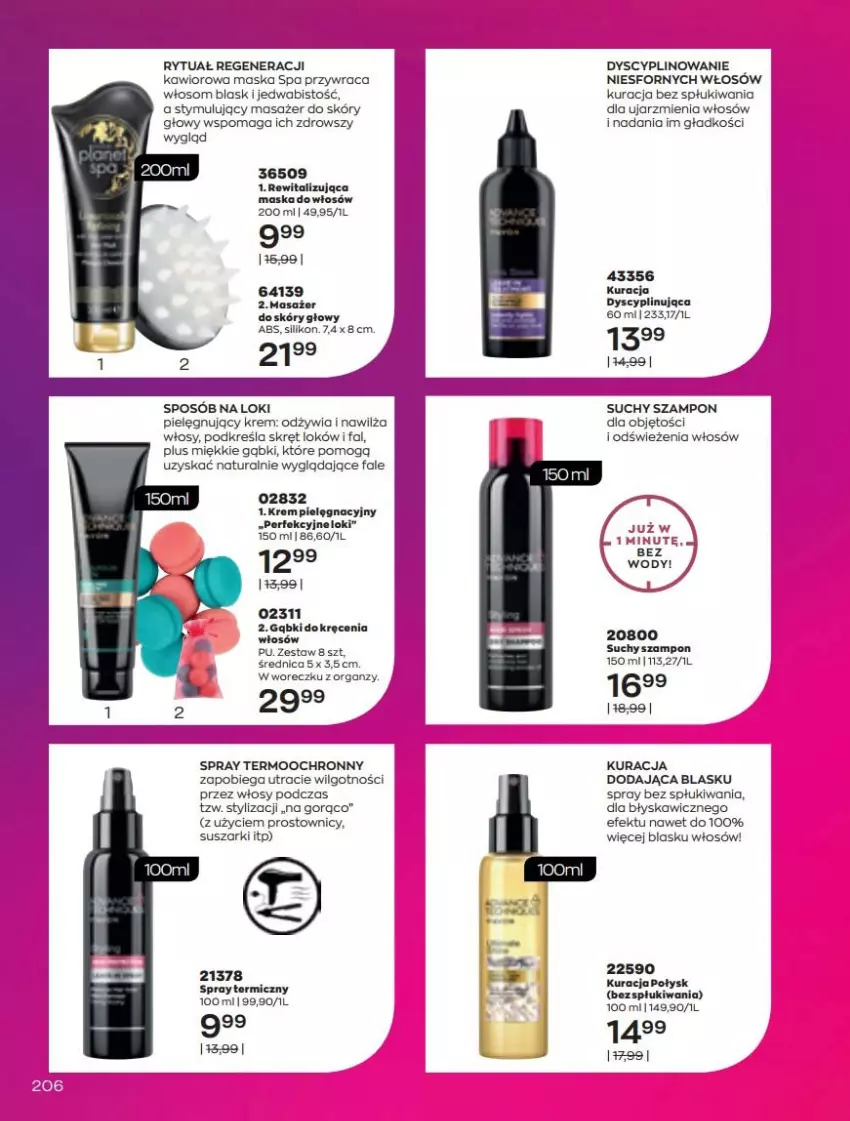 Gazetka promocyjna Avon - Katalog Avon 5/2022 kampania maj - ważna 01.05 do 31.05.2022 - strona 206 - produkty: Fa, Kawior, LG, Masażer, Maska, Maska do włosów, Suchy szampon, Suszarki, Szampon